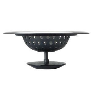 OXO Silicone Kitchen Sink Strainer with Stopper - Black / Grey